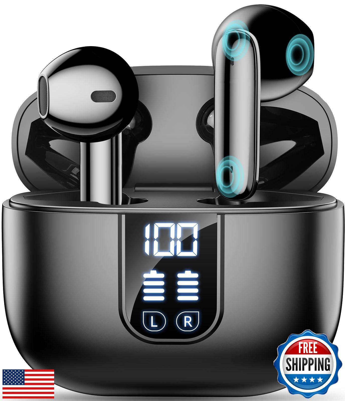 Wireless Earbuds Bluetooth 5.4 In Ear Buds 6 Mic ENC Noise Cancelling Clear C