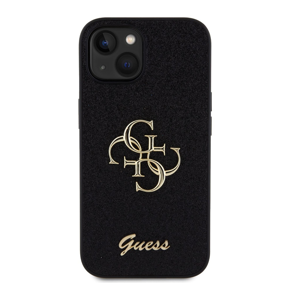 Guess Case for iPhone 13 Glitter with Metal Logo