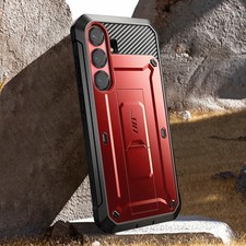 Supcase Integral Case for Samsung Galaxy S25 Plus Anti-Shock Crutch Support, Red