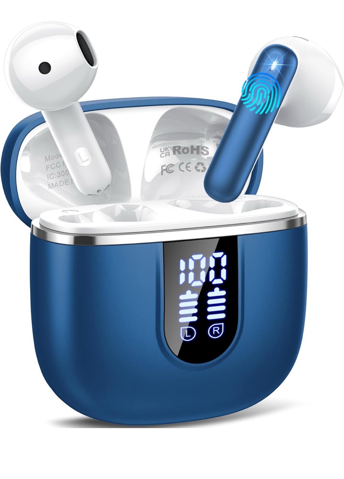 Wireless Earbuds, 2025 Bluetooth 5.4 Headphones in Ear Buds, 40H Hifi Stereo Blu