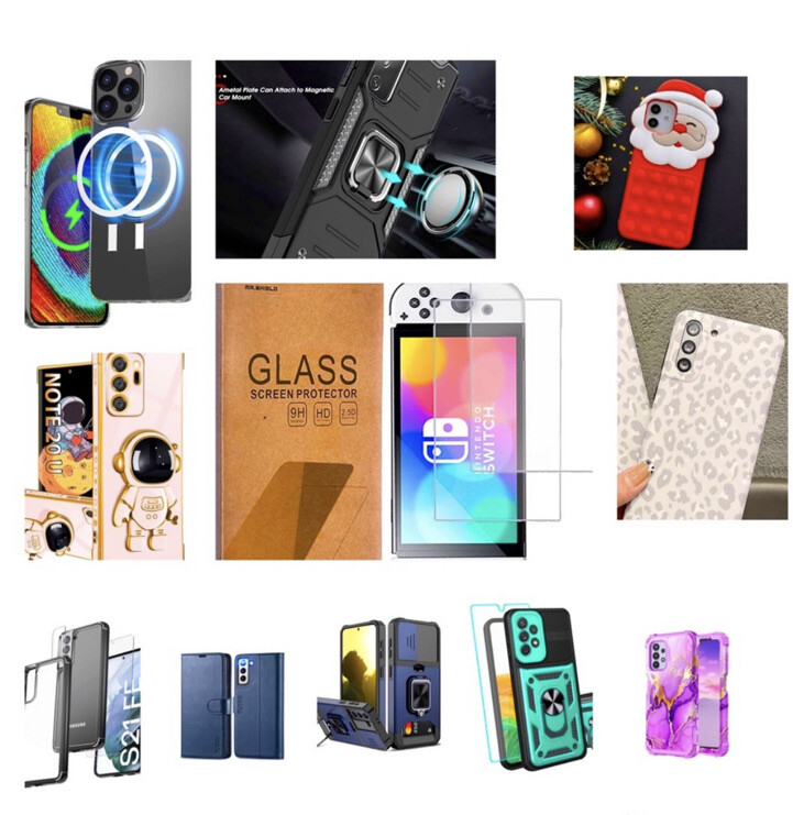Smartphone Cases & Screen Protectors Bundle Lot Over 22 Piecee