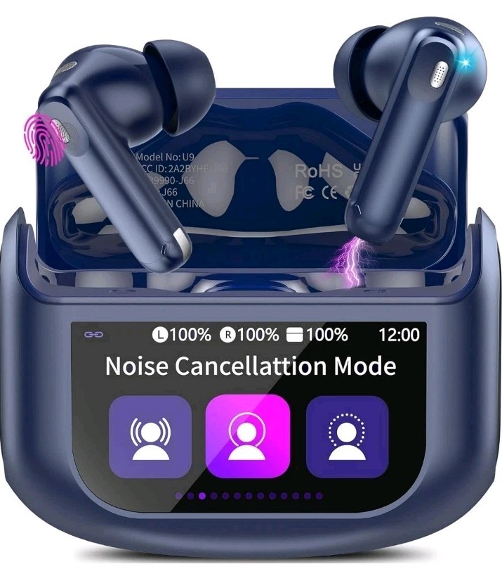 Wireless Earbuds, Bluetooth 5.4 Ear Buds with Multifunctional Touch Screen, 48H