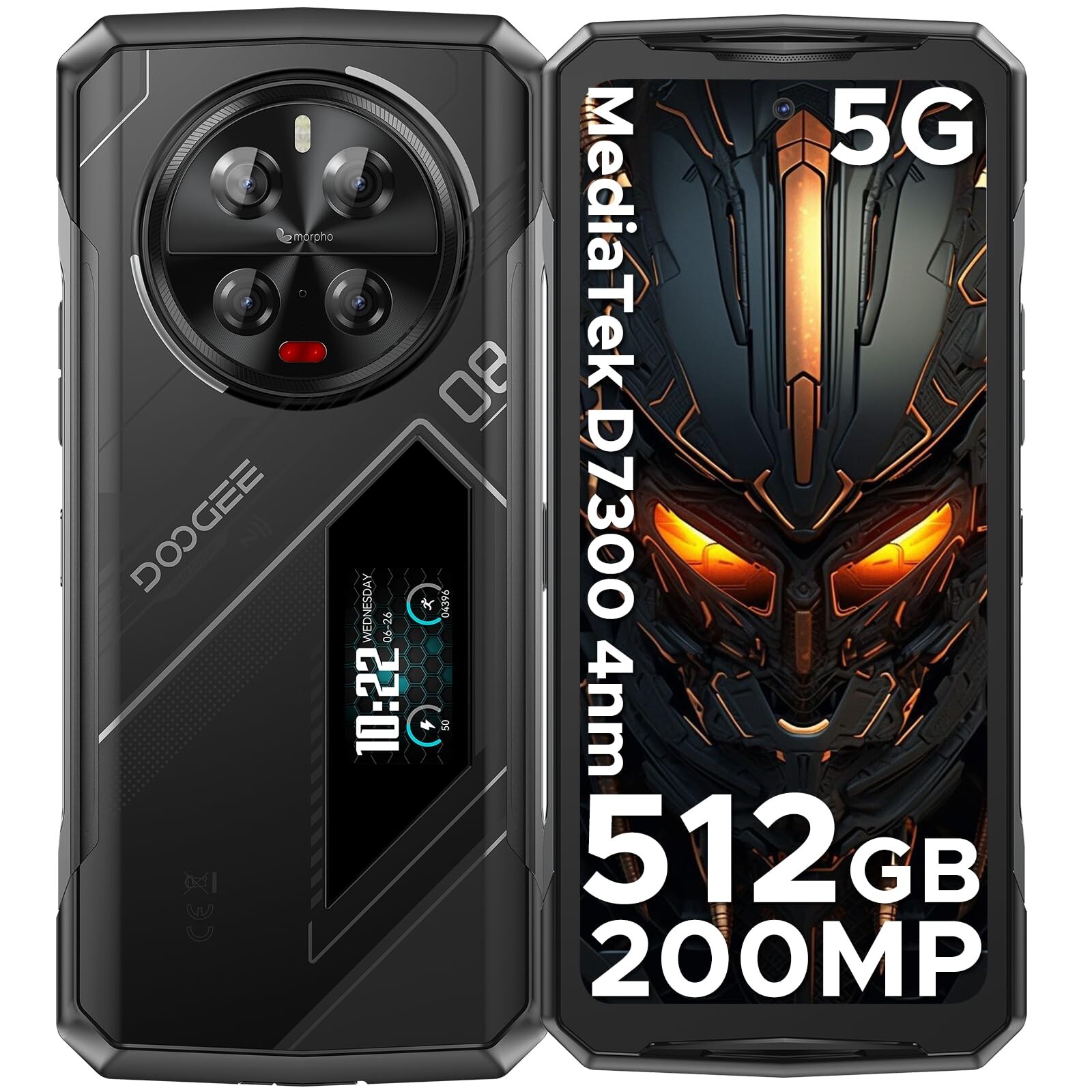 DOOGEE V40 Pro Dual 5G Rugged Smartphone 36GB+512GB Android 14 Phone Unlocked