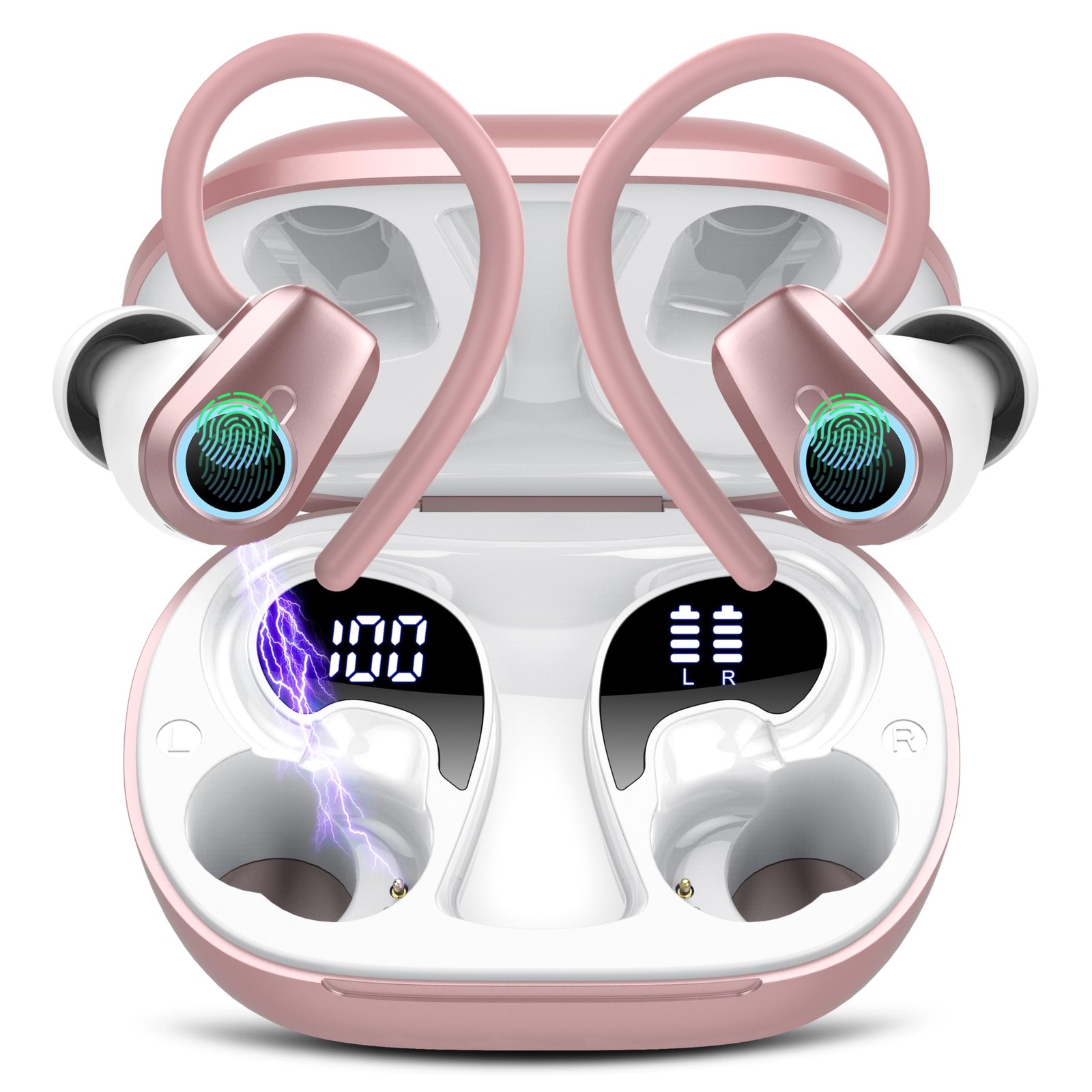 Wireless Earbuds, 2025 Ear Buds Bluetooth 5.3 Headphones Sport, 50H Playtime,…