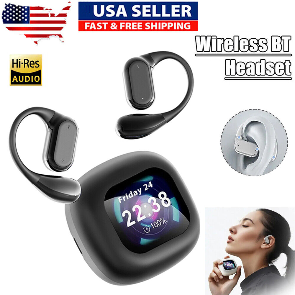 ✅Wireless Earbuds Bluetooth 5.4 Headphones Ear Buds Earhooks Sports Earphones US