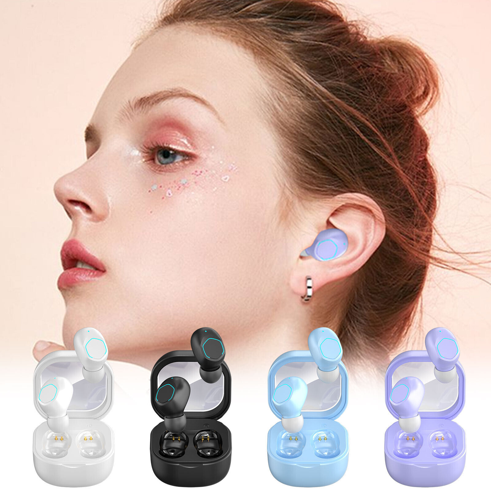 Wireless Earbuds Bluetooth Ear Buds In-Ear Earphones With Microphone For Phones·