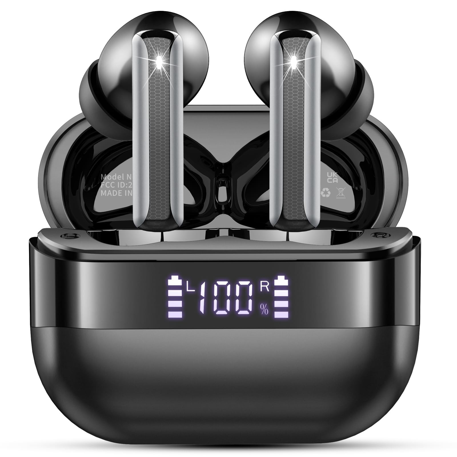 Wireless Earbuds, 2025 Bluetooth 5.4 Headphones Bass Stereo, Ear Buds with 4 …