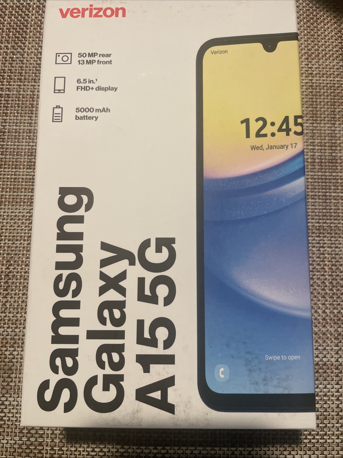 Samsung SMA156UZKVZPP 6.5” 5G 4GB RAM 64GB Storage 2.2 GHz Processor Verizon