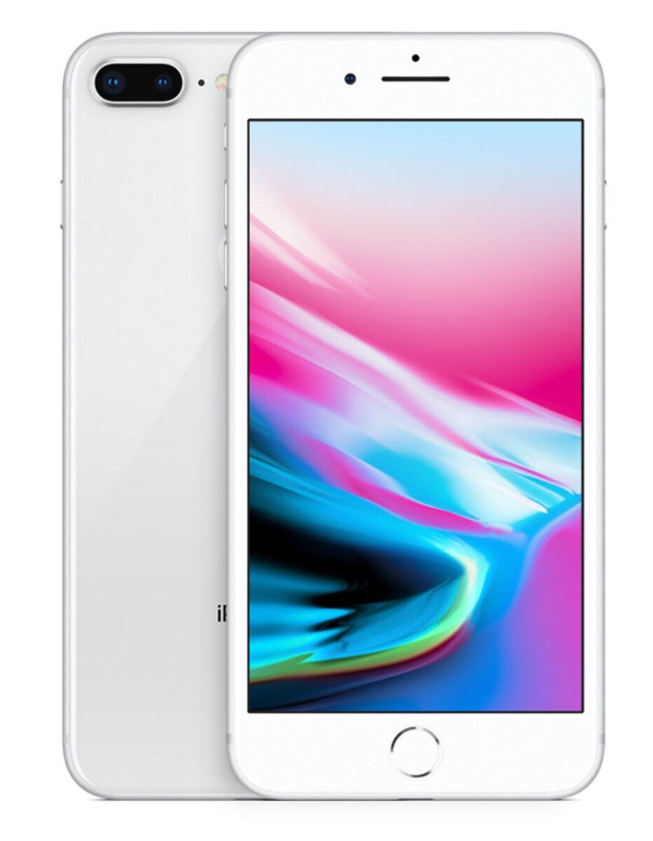 Apple iPhone 8 Plus 64 GB – Silver (Unlocked) Cond. 9.5/10 Battery Health 100%