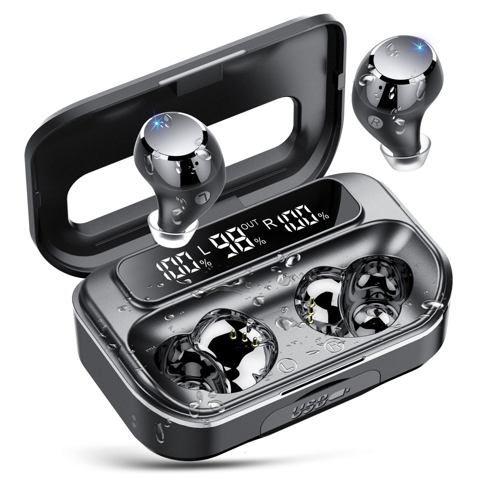 Ear Buds Wireless Bluetooth Earbuds Bluetooth 5.3 Headphones with 4 ENC Noise…