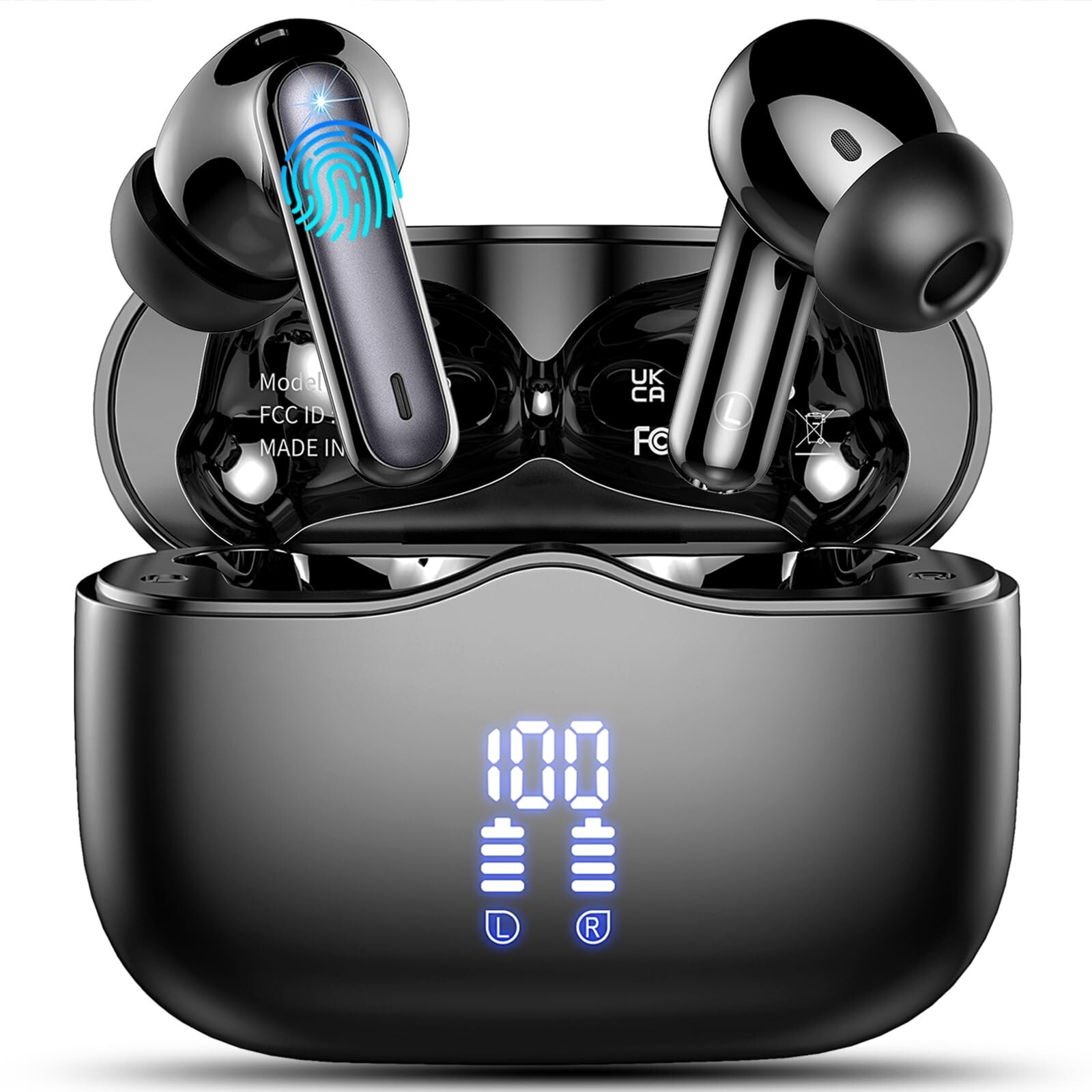 Wireless Earbuds, Bluetooth 5.3 Headphones Bass Stereo, Ear Buds with Noise…