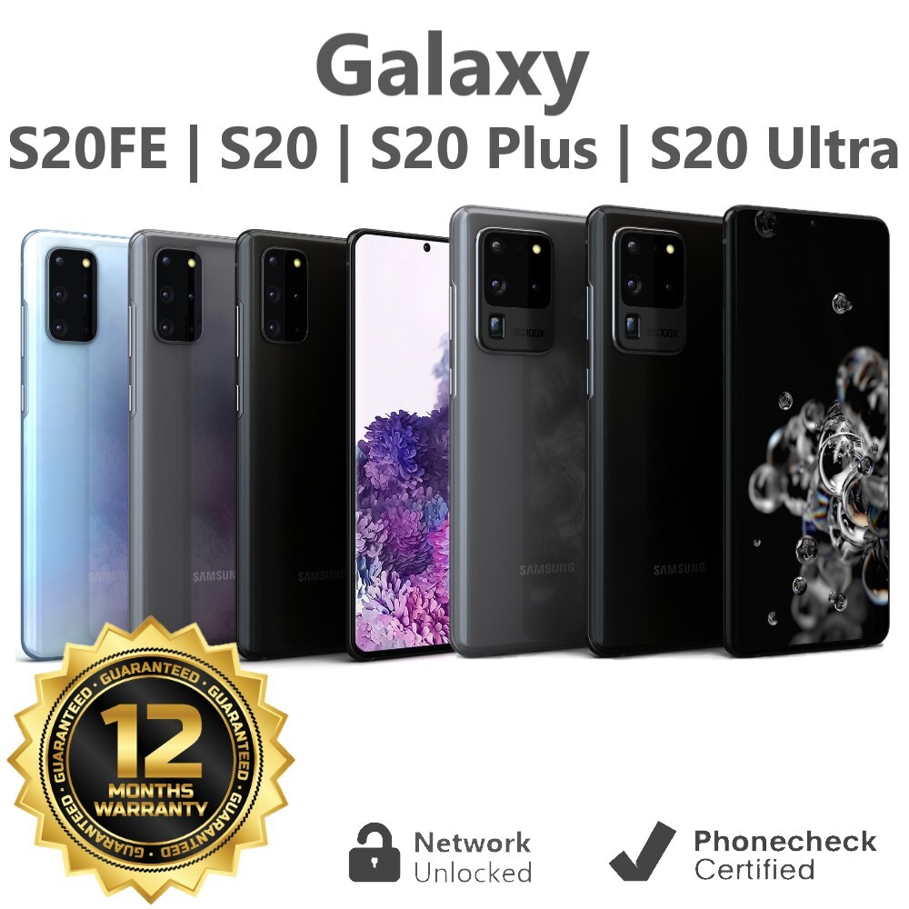 Samsung Galaxy S20 | S20+ | S20 FE | S20 Ultra 5G 128GB (Unlocked) – Very Good