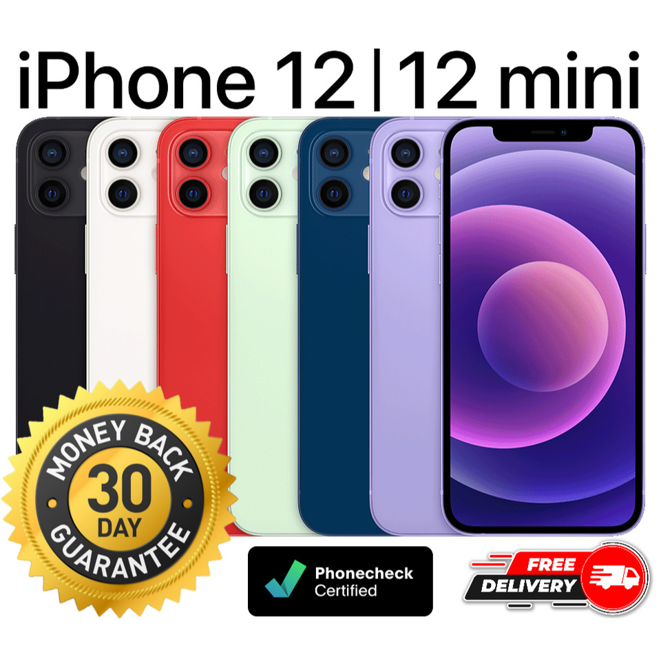 Apple iPhone 12 | 12 mini – 64GB 128GB 256GB – Unlocked AT&T T-Mobile Verizon