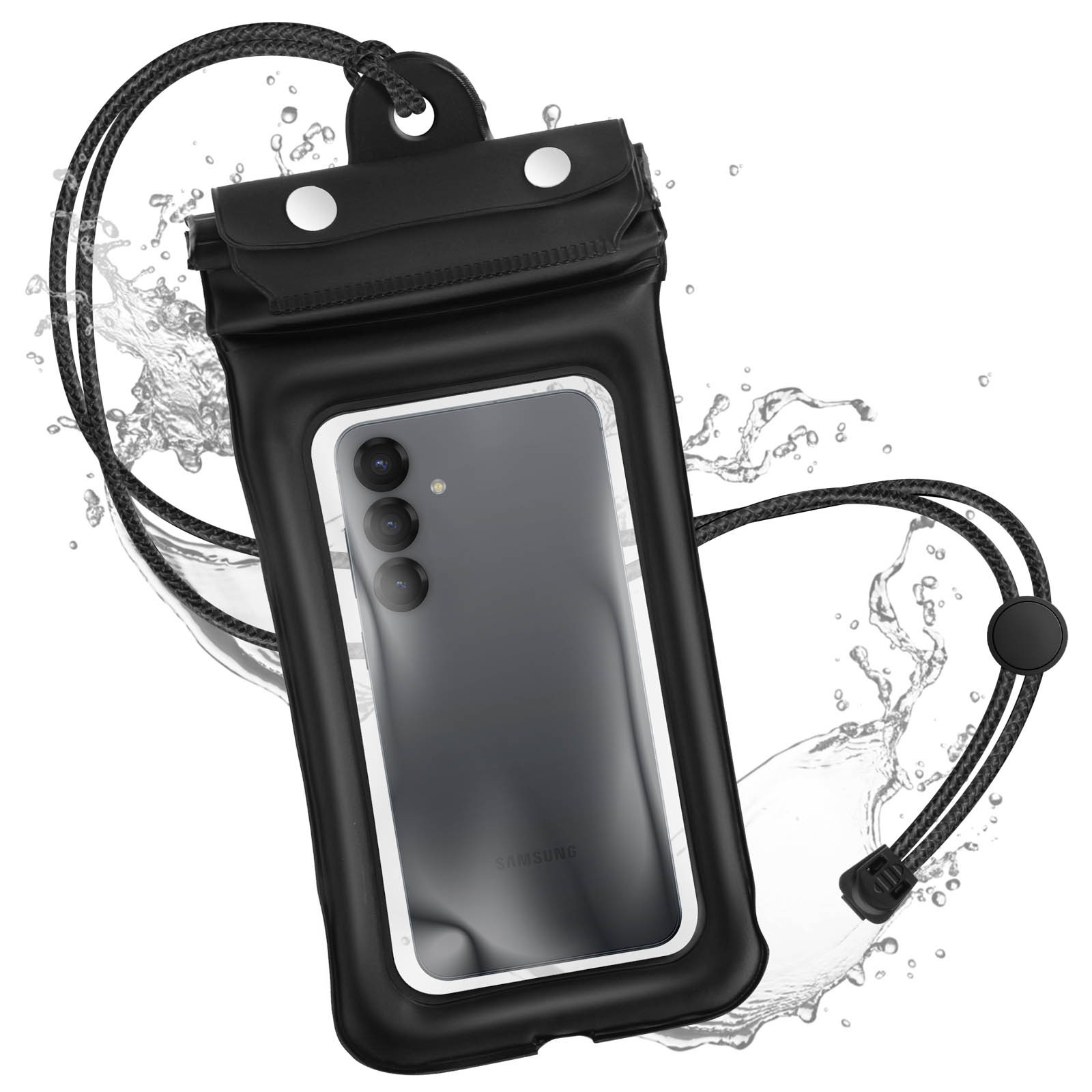 Avizar Waterproof Case for Phone up to 6.8 inches Touch Adjustable Cord