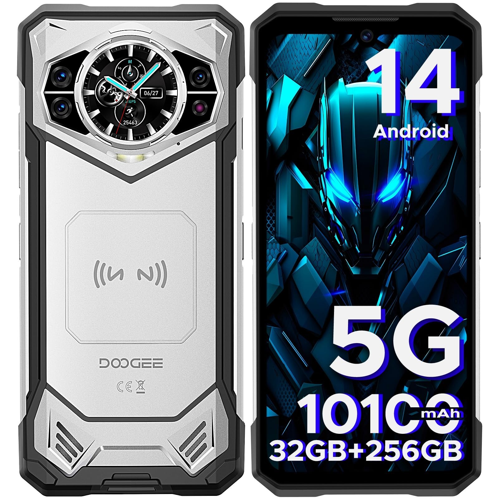 DOOGEE S200 5G Rugged Smartphone 32GB+256GB 10100mAh Android 14 Phone 100MP