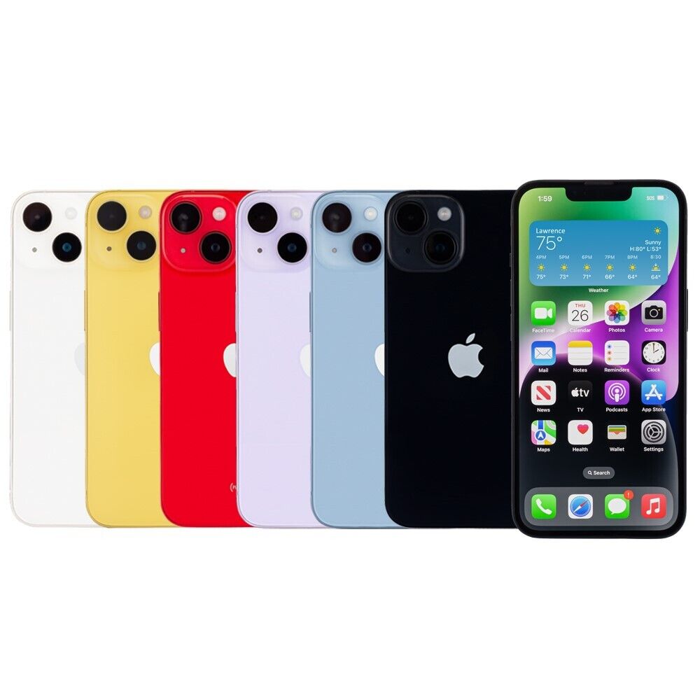 Apple iPhone 14 256GB Factory Unlocked AT&T T-Mobile Verizon Very Good Condition