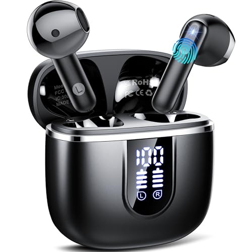 Wireless Earbuds, 2025 Bluetooth 5.4 Headphones in Ear Buds, 40H HiFi Stereo …