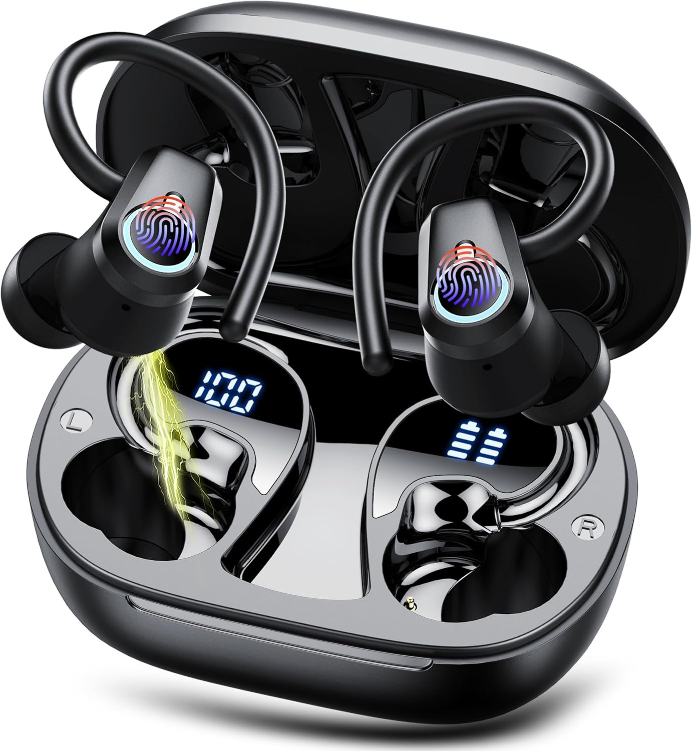 Wireless Earbuds, 2025 Ear Buds Bluetooth 5.3 Headphones Sport, 50H Playtime Blu