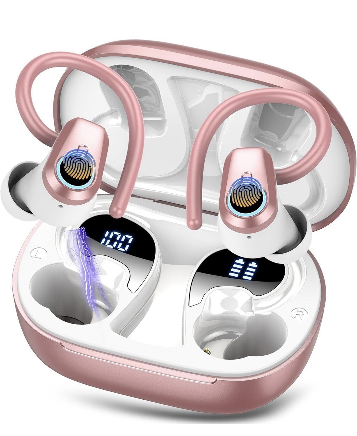 Wireless Earbuds, 2025 Ear Buds Bluetooth 5.3 Headphones Sport, 50H Playtime