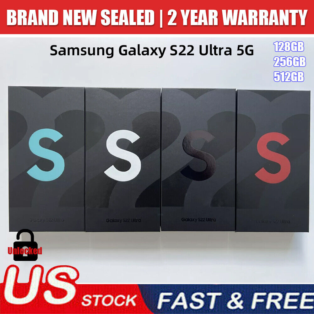 NEW SEALED Samsung Galaxy S22 Ultra 5G  Factory Unlocked 128-512GB ALL GSM CDMA