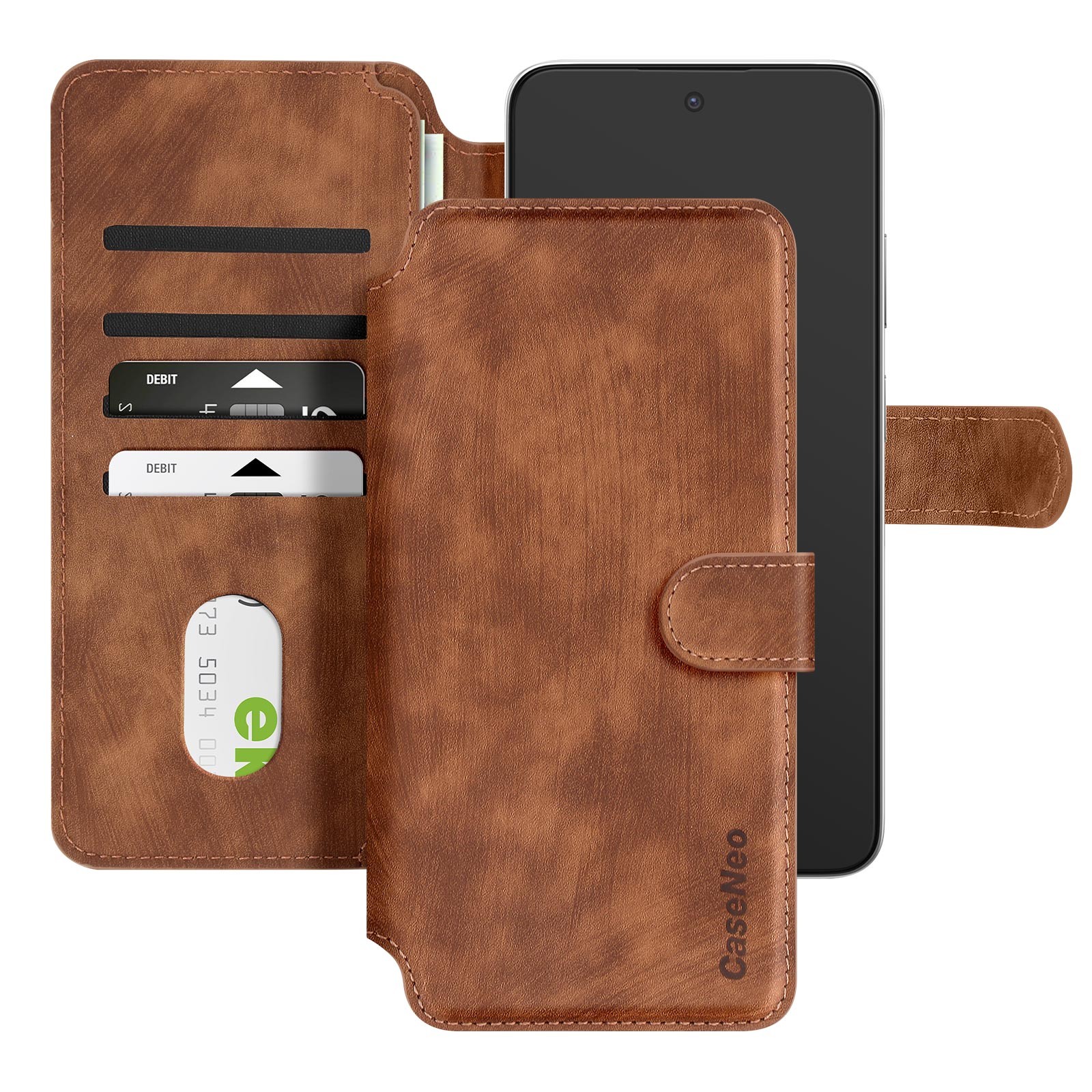 Avizar  Case for Smartphone up to 6.1 inch Wallet Holder, Dark