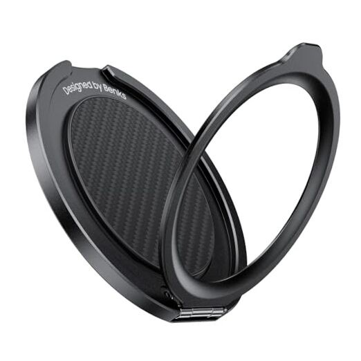 Magnetic Phone Grip Ring Holder Stand for Magsafe, 360° Rotation 600D(Black)