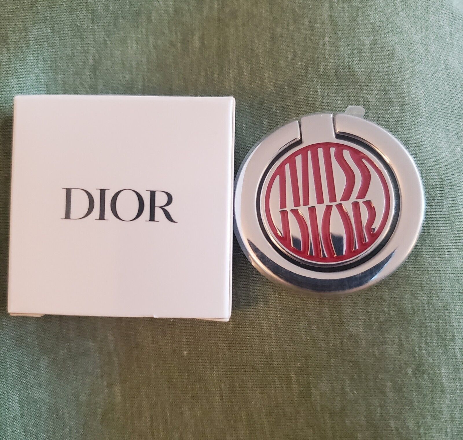 Christian Dior Miss Dior Silver & Pink Phone Ring – Smartphone Accessories