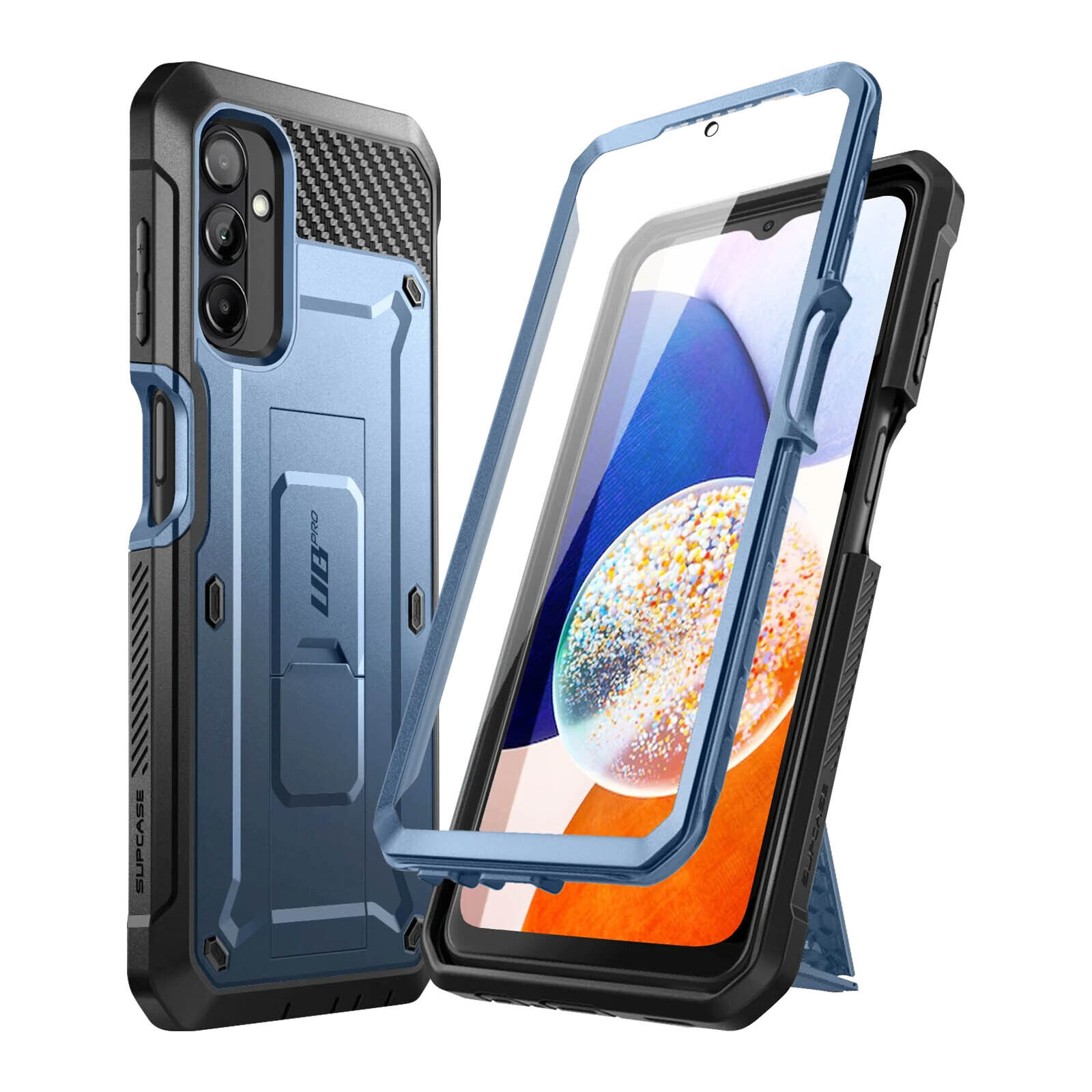 Blue Case for Samsung Galaxy A14 5G Shockproof Kickstand Belt Clip, Supcase