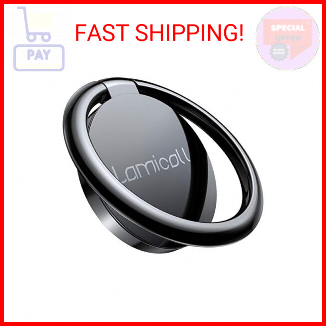 Lamicall Cell Phone Ring Holder Stand – Phone Finger Gip Kickstand, 360° Rotatio