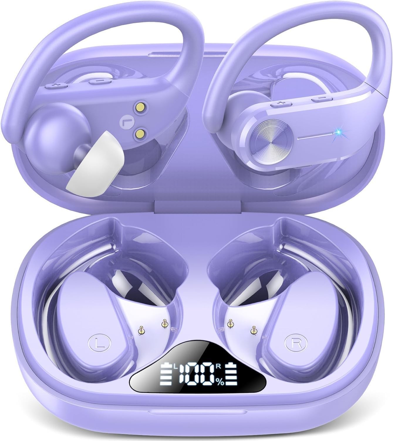 Ear Buds Bluetooth Headphones Wireless Earbuds 50hrs Playtime Sports Earhooks…