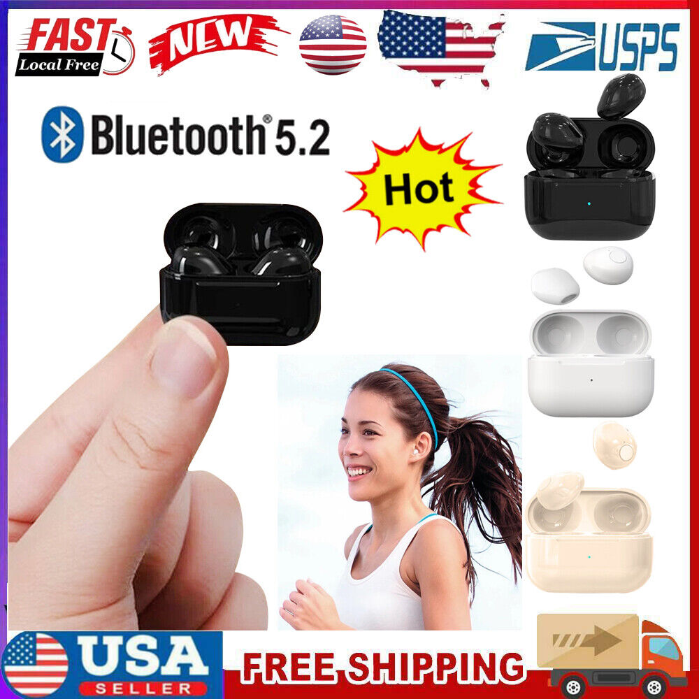 TWS Invisible Bluetooth Earphones Air In Ear Pod Buds For iphone/Samsung Android
