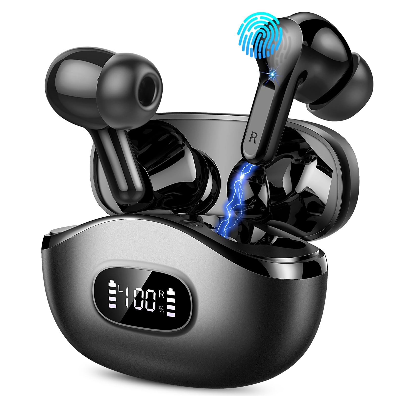 Wireless Earbuds, 2024 Bluetooth Headphones 5.3 HiFi Stereo Ear buds with ENC…