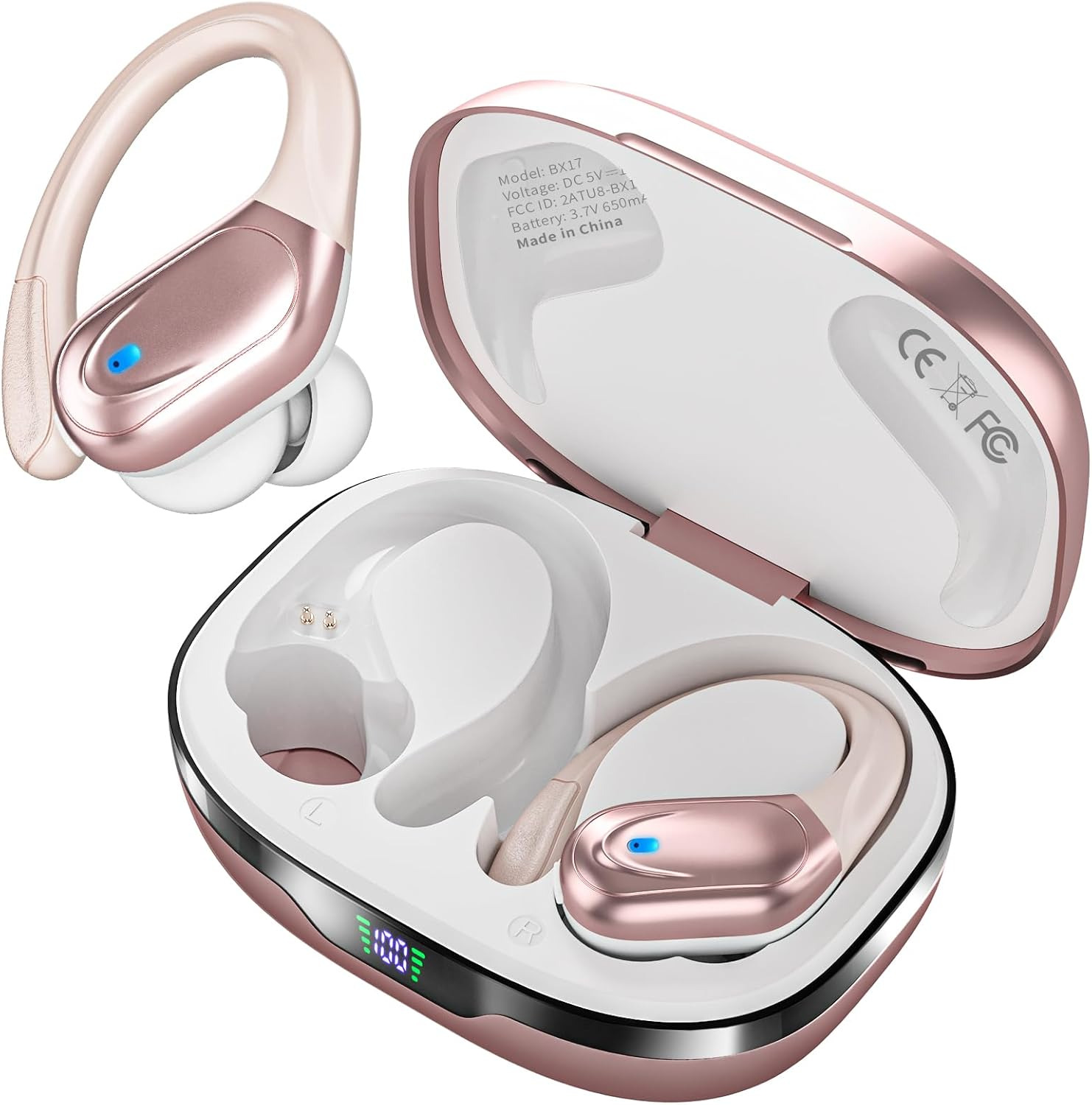 Wireless Earbuds Bluetooth Headphones 80Hrs Playback Ear Buds Power Display with