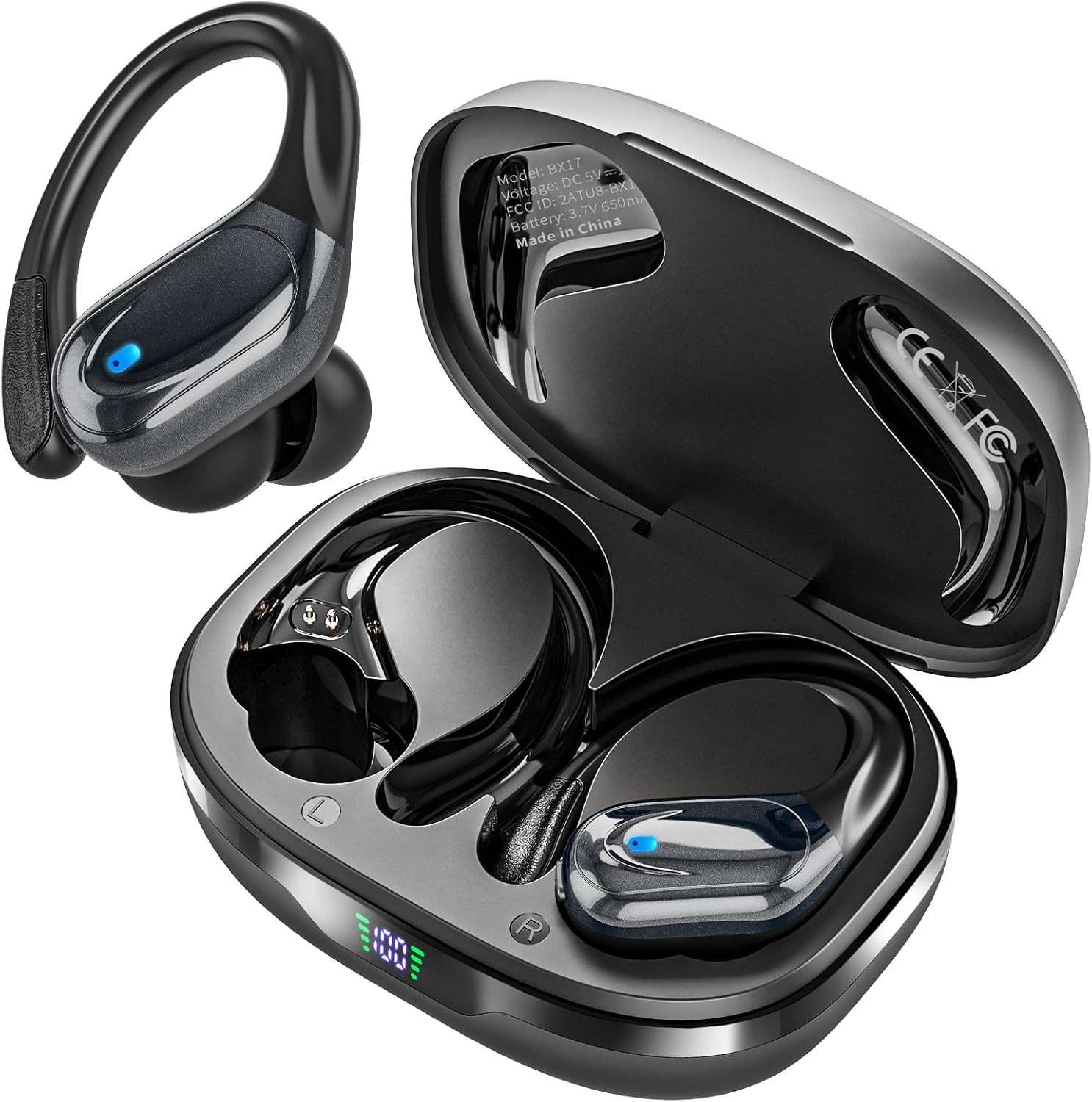 Wireless Earbuds Bluetooth Headphones 80Hrs Playback Ear Buds Power Display with