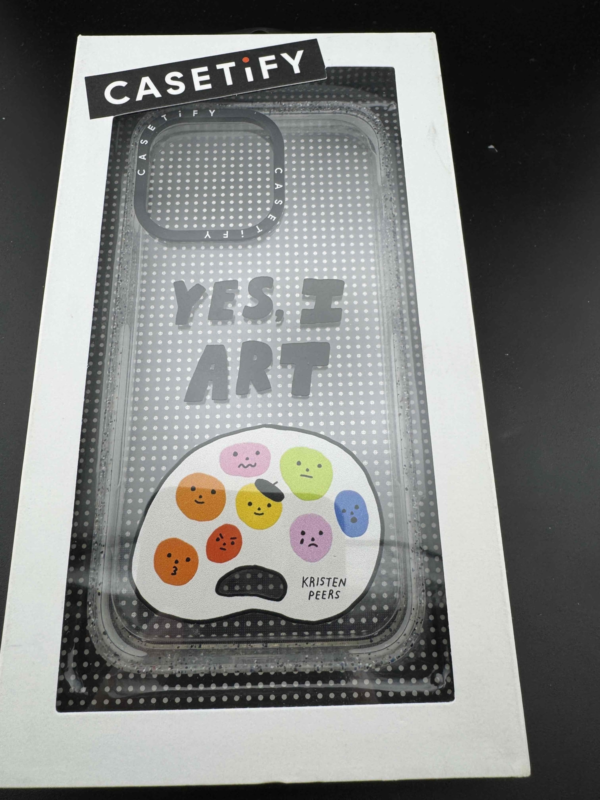 Casetify “Yes I Art” Clear Confetti Bumper IPhone 13 Pro Case