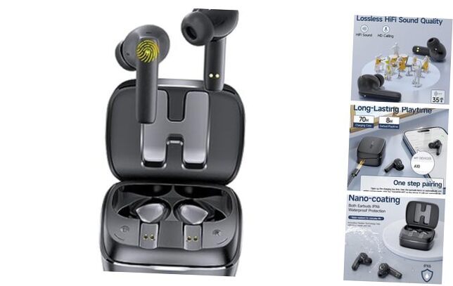 Ear Buds Wireless Bluetooth Earbuds, True Wireless Earbuds for Matte Black