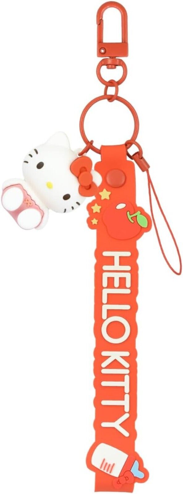 Sanrio Character Hello Kitty Hand Strap With 3D Mascot Smartphone Accessories