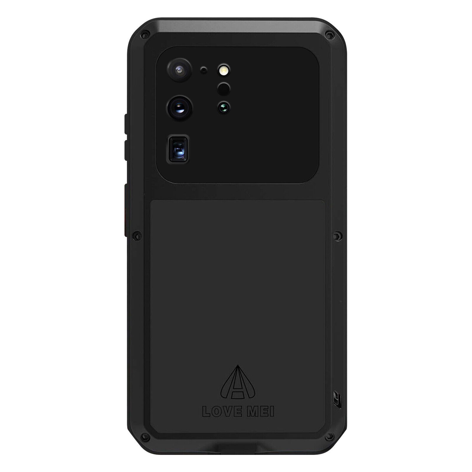 Love Mei Waterproof Case Galaxy S20 Ultra Tempered Glass Powerful Black