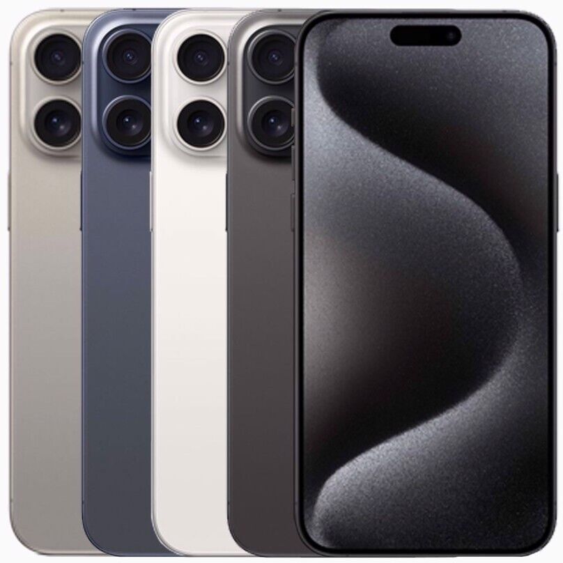 Apple iPhone 15 Pro Max 256GB 512GB 1TB Unlocked Smartphone – All Colors – Good
