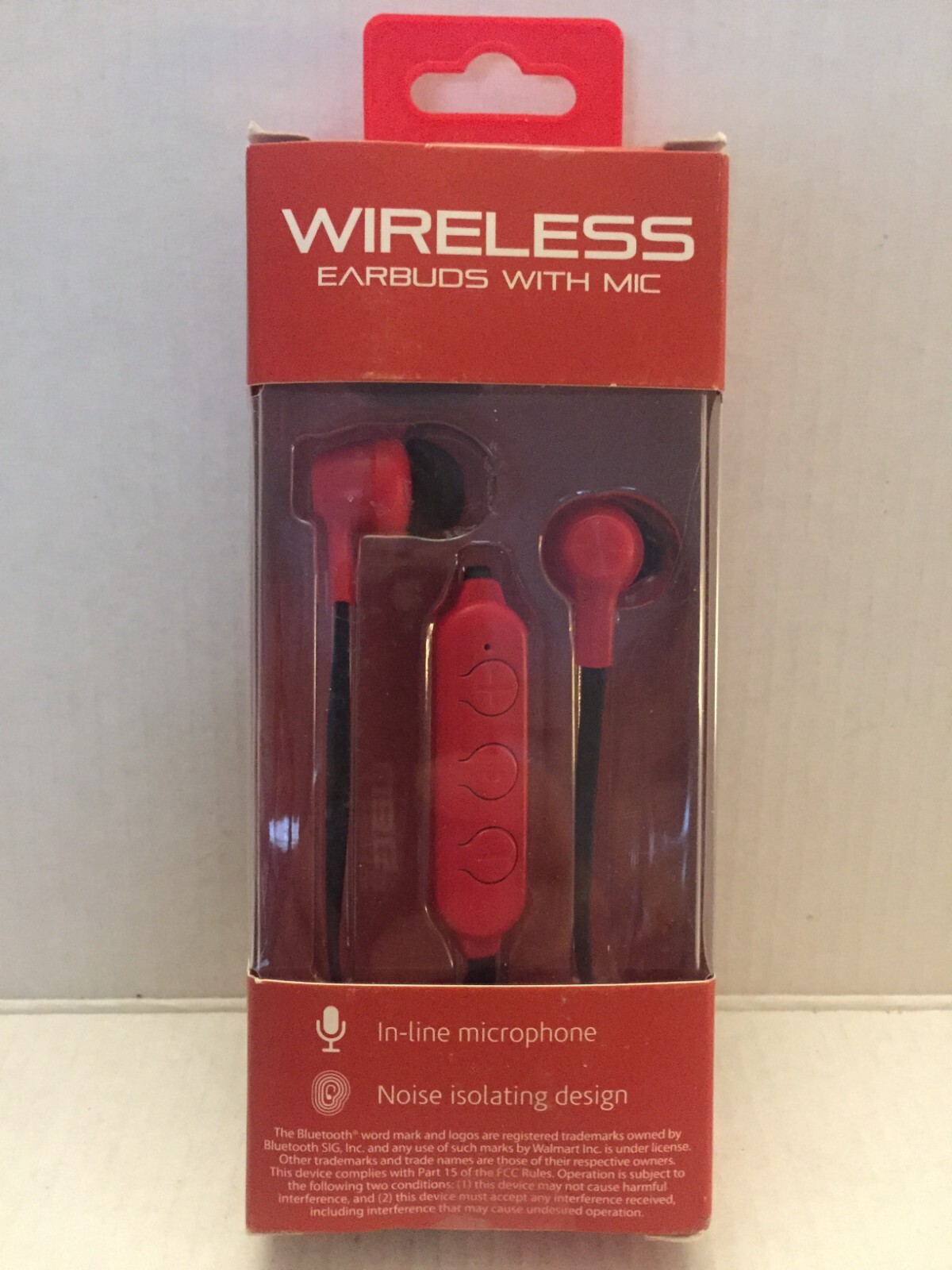 NEW Wireless Bluetooth Red Earbuds with Mic