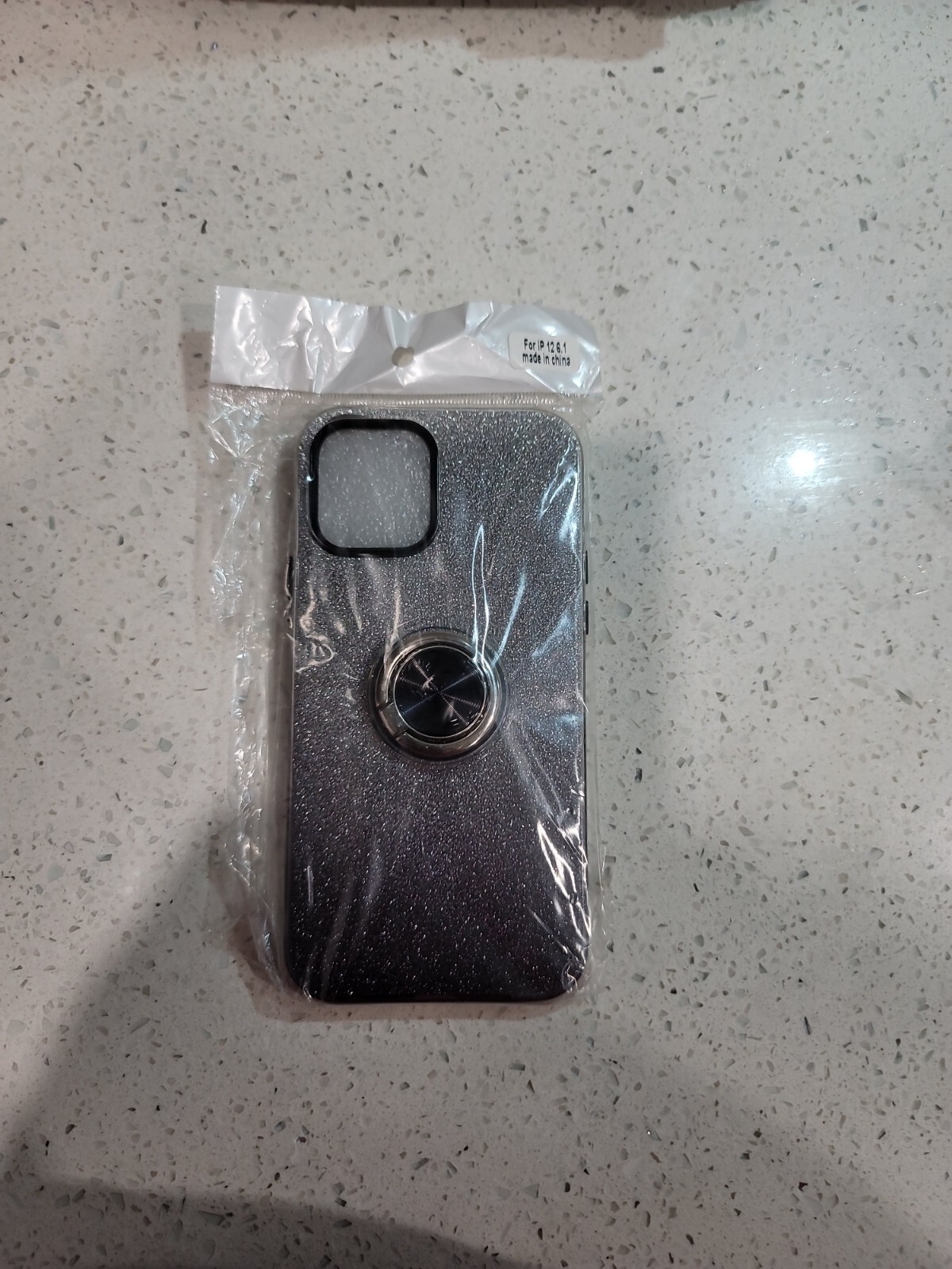 For iPhone 12 Ring Case Glitter Gradient Bling