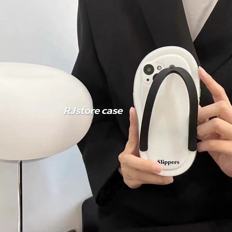 Small and Cute Funny Slippers Apple Phone Case