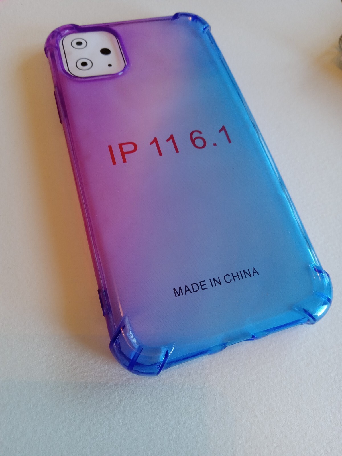 Blue And Purple Gel Silicone Jelly  apple phone Case For Iphone 11 6.1