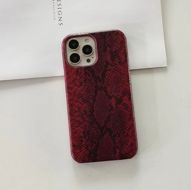 Leather Phone Case iPhone 16 15 14 13 Pro Max For Apple Python Bracelet Pattern