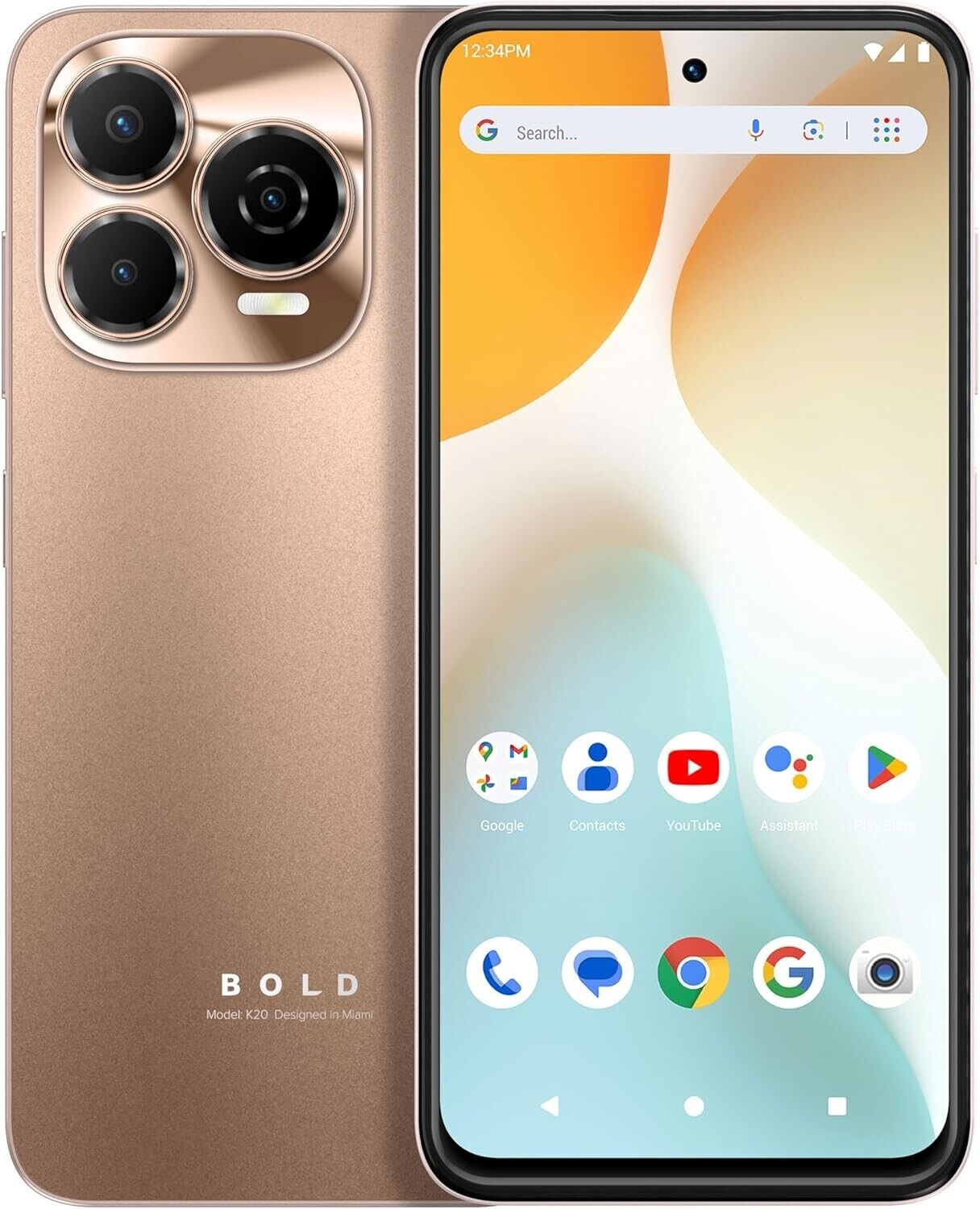 BLU Bold K20 |2025 |factory Unlocked 6.8” HD+ Infinity Display |256GB/4GB RAM GD