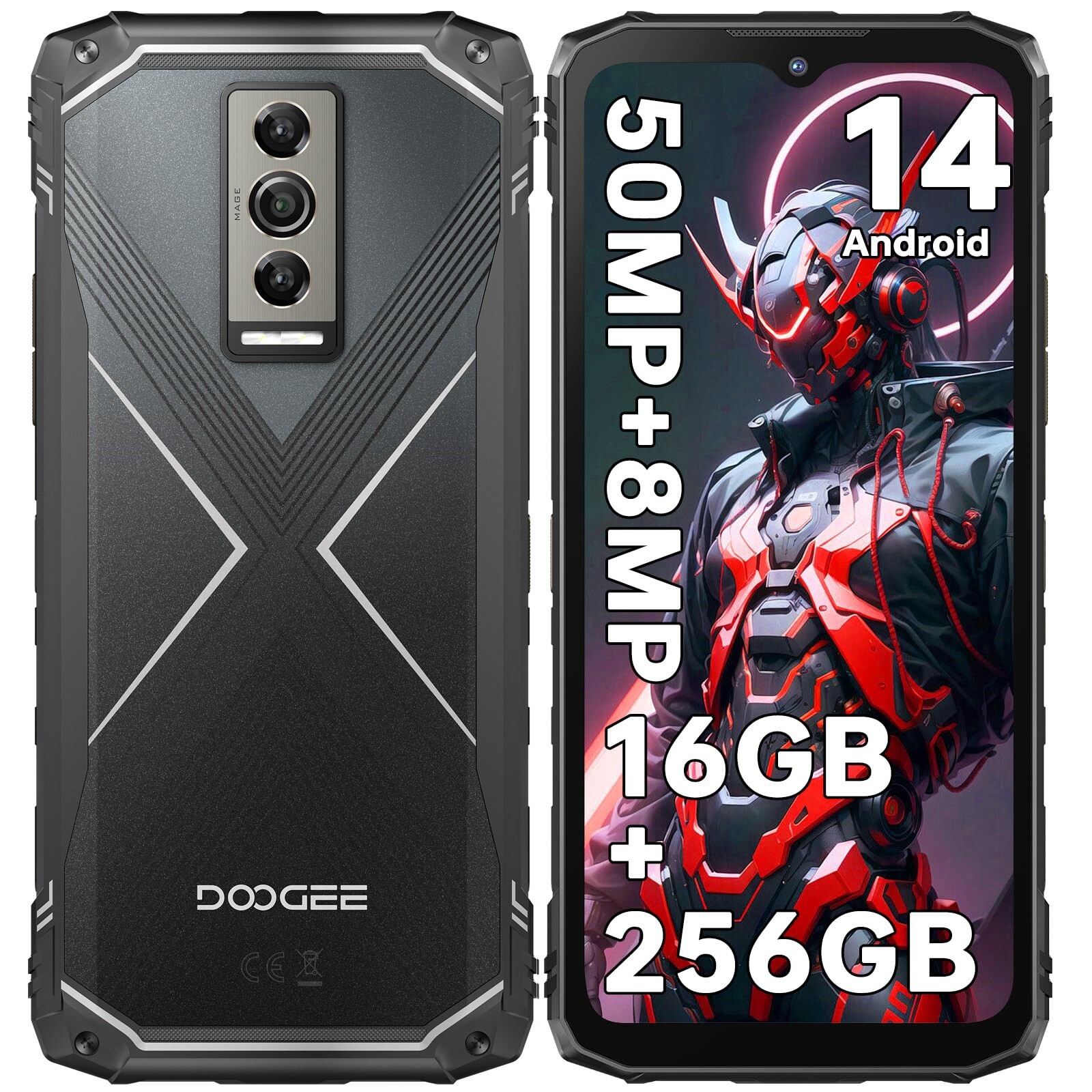 2024 DOOGEE Blade 10 Pro 6.56 Inch Android 14 Rugged Smartphone 16GB+256GB Phone