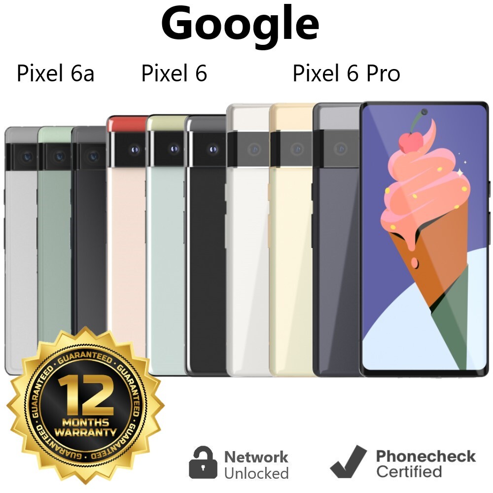 Google Pixel 6 | 6a | 6 Pro 128GB | 256GB Unlocked T-Mobile AT&T  Verizon – Good