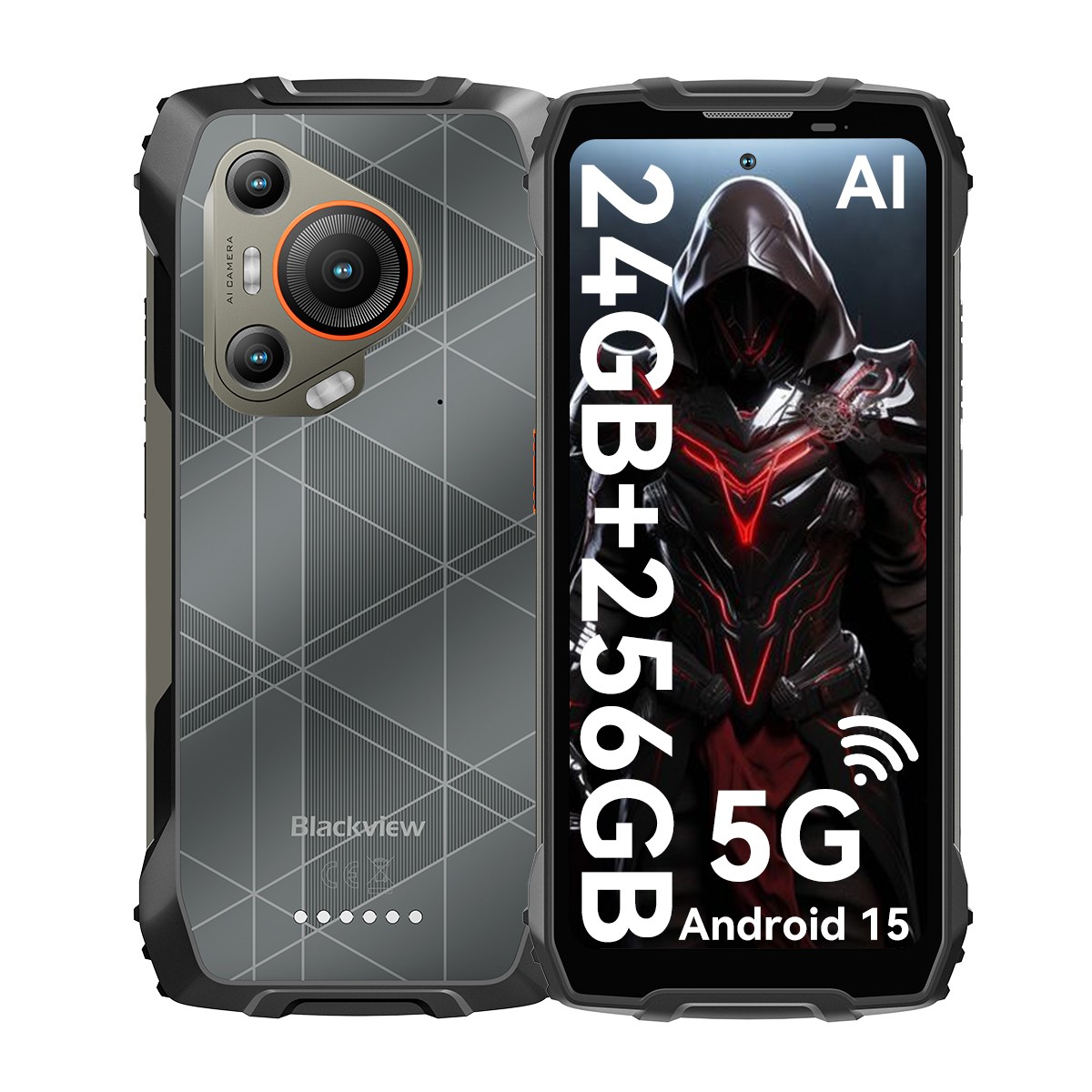 Blackview BL7000 AI 5G Rugged Smartphone 24GB+256GB Android 15 NFC Night Vision