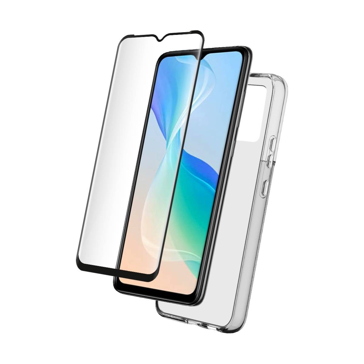 BigBen Connected Accessory Pack 2 in 1 for Vivo Y76 5G, Transparent