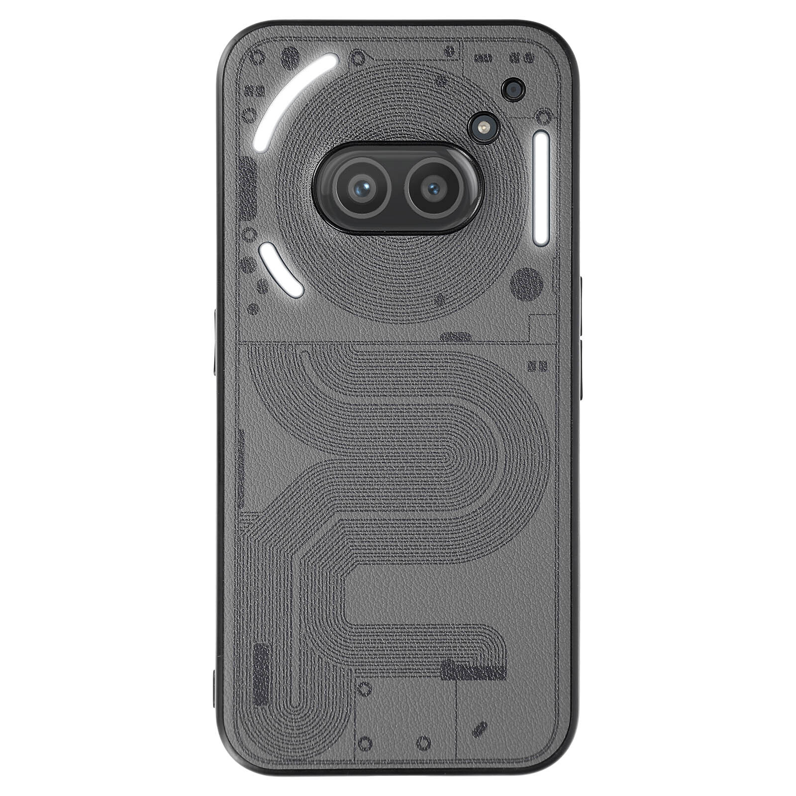 Avizar Case for Nothing Phone 2a Textured leatherette back, Grey